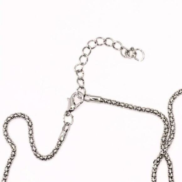 Silver-Tone Turquoise Starfish Necklace - Picture 6 of 7